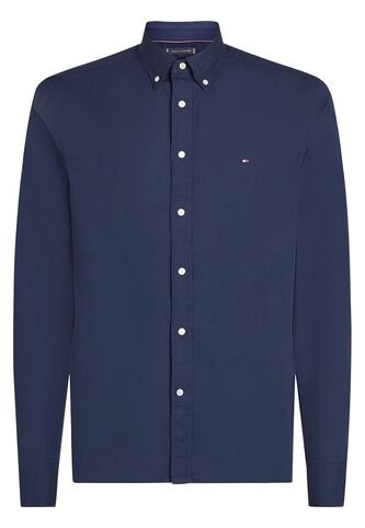 Camisa Azul TH Flex Slim De Tejido Dobby Tommy Hilfiger Tommy Hilfiger
