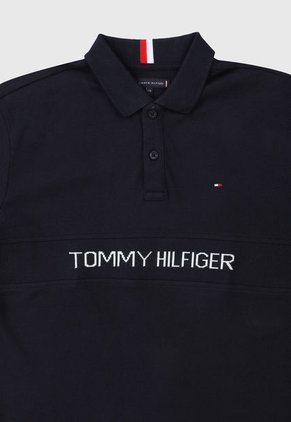 Polo Azul Navy-Blanco Tommy Hilfiger Kids