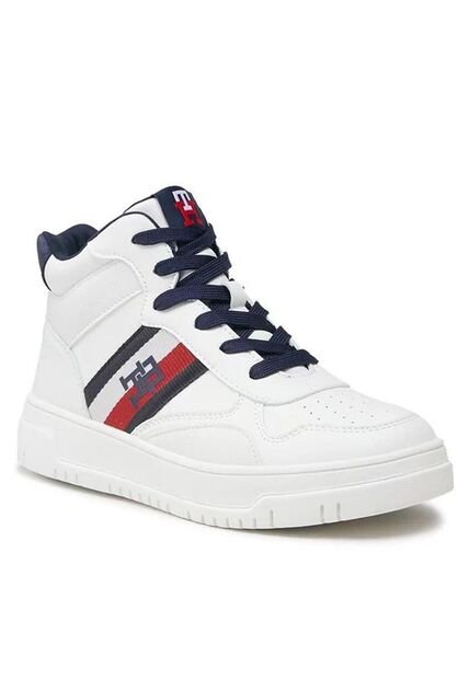 Tenis Altas Para Niños Blanco Tommy Hilfiger