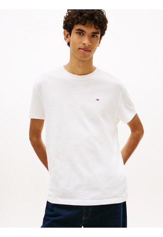 Camiseta Blanca De Corte Regular Con Logo Bordado Tommy Jeans Tommy Hilfiger