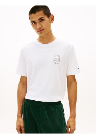 Camiseta Blanca Con Logo Gráfico Redondo Tommy Hilfiger Tommy Hilfiger