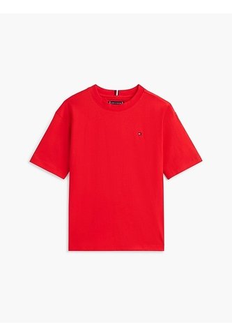 Camiseta Roja Para Niño De Punto Con Logo Bordado Tommy Hilfiger Tommy Hilfiger