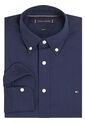 Camisa Azul TH Flex Slim De Tejido Dobby Tommy Hilfiger de Tommy Hilfiger