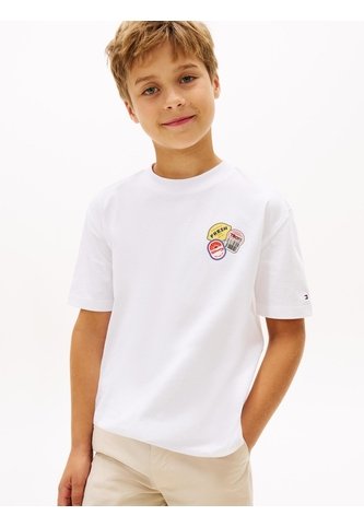 Camiseta Blanca Gráfica Con Estampado Para Niños Tommy Hilfiger Tommy Hilfiger