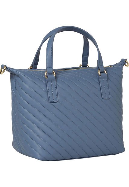 Bolso Azul Tote Acolchado Con Monograma TH Tommy Hilfiger