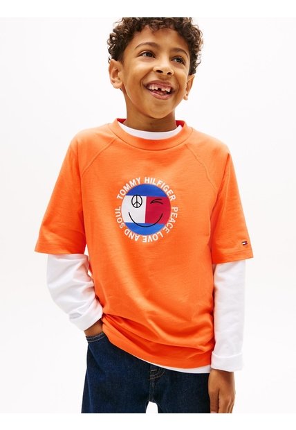 Camiseta Con Para Niño Logo Gráfico Tommy Hilfiger