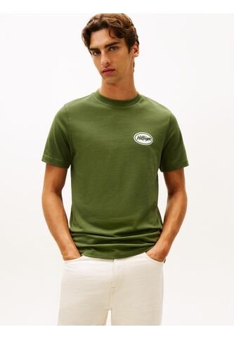 Camiseta Verde De Corte Amplio Con Gráfico Trasero Tommy Hilfiger Tommy Hilfiger