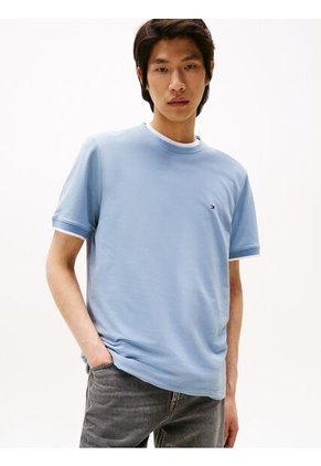 Camiseta Azul De Corte Slim Con Logo Tommy Hilfiger