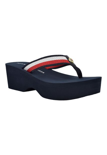 Sandalia Azul Con Plataforma Kezo Tommy Hilfiger