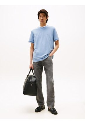 Camiseta Azul De Corte Slim Con Logo Tommy Hilfiger