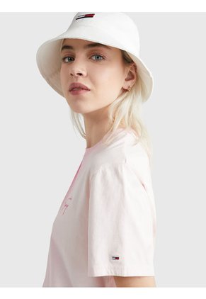 Camiseta De Corte Clásico Con Efecto Degradado Mujer Rosa Tommy Jeans