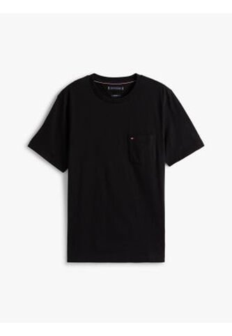 Camiseta Negra De Cuello Redondo Con Bolsillo Tommy Hilfiger Tommy Hilfiger