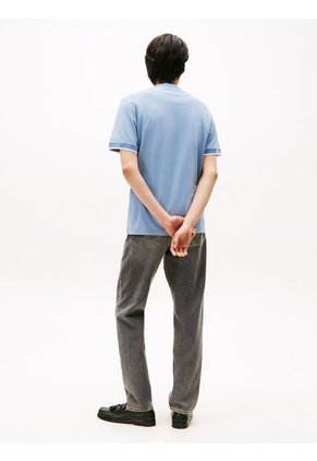 Camiseta Azul De Corte Slim Con Logo Tommy Hilfiger