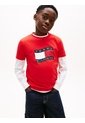 Camiseta Roja Para Niño Con Logo Estampado En El Pecho Tommy Hilfiger de Tommy Hilfiger