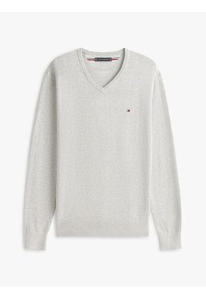 Saco Gris Essential Con Cuello V Tommy Hilfiger