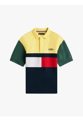 Polo Multicolor Con Diseño Colorblock Con Logo Monotipo Tommy Hilfiger