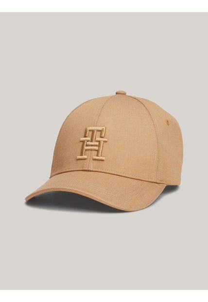 Gorra Beige De Béisbol Con Monograma TH Bordado Tommy Hilfiger