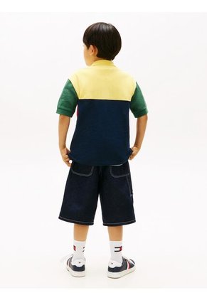 Polo Multicolor Con Diseño Colorblock Con Logo Monotipo Tommy Hilfiger