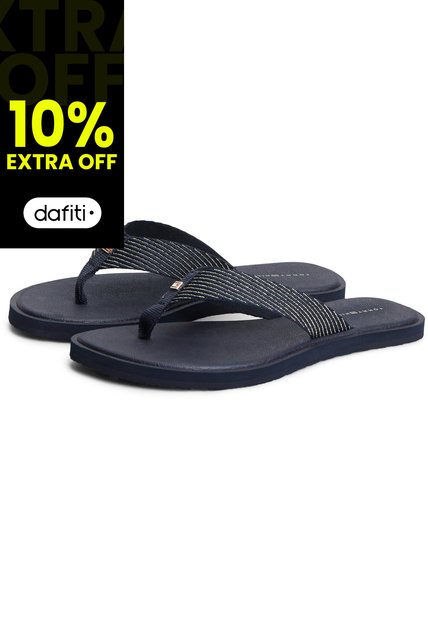 Sandalias Azul Marino IM Scandi Con Logo Metalizado Tommy Hilfiger