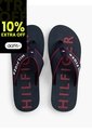 Sandalias Azul Marino Con Tira Trenzada Y Logo Bordado Tommy Hilfiger de Tommy Hilfiger