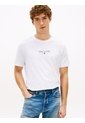 Camiseta Blanca De Cuello Redondo Con Logo Tommy Hilfiger de Tommy Hilfiger