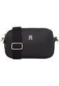 Bolso Negro Cruzado Con Insignia Del Monograma TH Tommy Hilfiger de Tommy Hilfiger