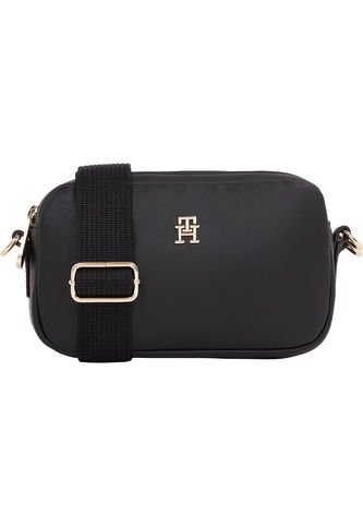Bolso Negro Cruzado Con Insignia Del Monograma TH Tommy Hilfiger Tommy Hilfiger