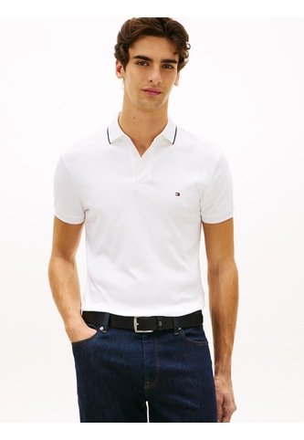 Polo Blanco Slim Con Acabado Tipped Tommy Hilfiger Tommy Hilfiger