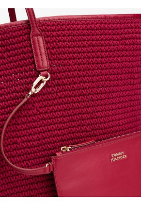 Bolso Rojo De Playa En Cuero The Sofia Capsule Tommy Hilfiger