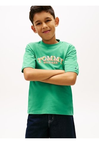 Camiseta Verde Para Niño Con Logo Gráfico 3D Tommy Hilfiger Tommy Hilfiger