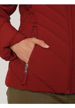 Chaqueta Roja Acolchada Con Capota Tommy Hilfiger