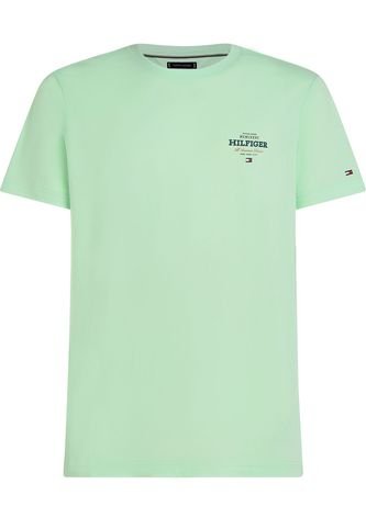 Camiseta Verde De Cuello Redondo Con Logo Tommy Hilfiger Tommy Hilfiger