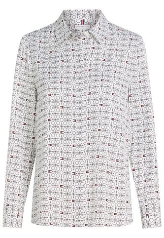 Camisa Blanca De Rayas Estilo Cuerda Tommy Hilfiger Tommy Hilfiger