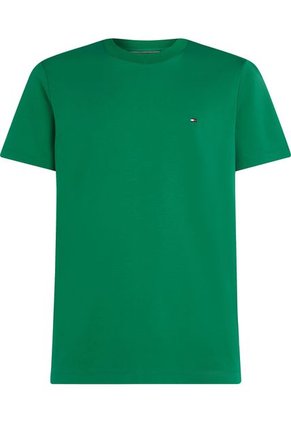 Camiseta Verde De Tejido Interlock Con Corte Slim Tommy Hilfiger