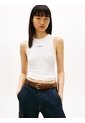 Tank Blanco De Corte Slim Con Script Label Tommy Jeans de Tommy Hilfiger
