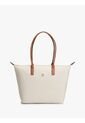 Bolso Beige Tote Con Monograma TH Tommy Hilfiger de Tommy Hilfiger