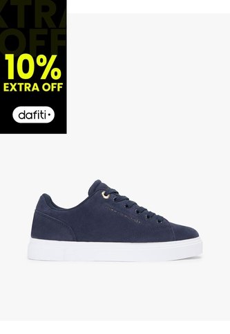 Tenis Azul Marino De Ante Con Logo Metalizado Tommy Hilfiger Tommy Hilfiger