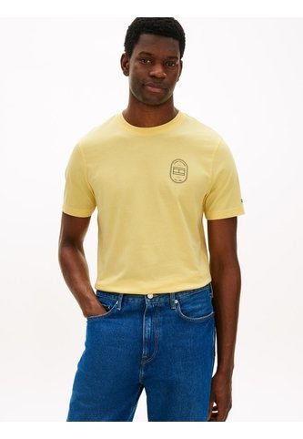 Camiseta Amarilla Con Logo Gráfico Redondo Tommy Hilfiger Tommy Hilfiger