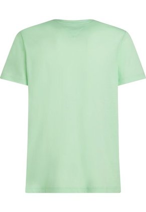 Camiseta Verde De Cuello Redondo Con Logo Tommy Hilfiger