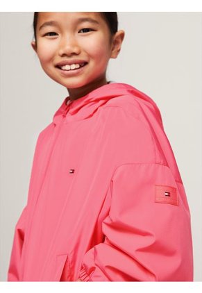 Chaqueta Niña Rosa Essential Ligera Con Gorro Tommy Hilfiger