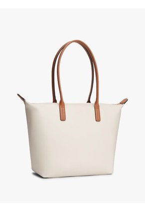 Bolso Beige Tote Con Monograma TH Tommy Hilfiger