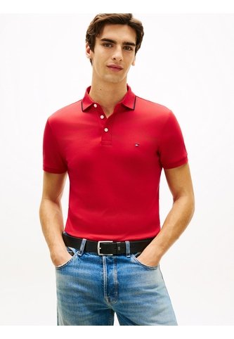 Polo Rojo Slim Con Acabado Tipped Tommy Hilfiger Tommy Hilfiger