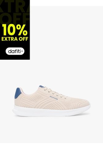 Tenis Beige De Punto Ligero Con Logo Tommy Hilfiger Tommy Hilfiger