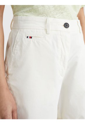Pantalón Chino Corto Con Cinturón Mujer Rosa Tommy Hilfiger