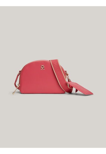 Bolso Rosa Cruzado De Media Luna Con Monotipo Tommy Hilfiger