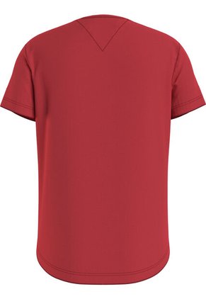Camiseta Roja Con Logo Estampado Gráfico En El Pecho Tommy Hilfiger