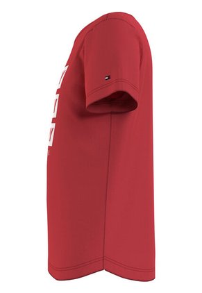 Camiseta Roja Con Logo Estampado Gráfico En El Pecho Tommy Hilfiger