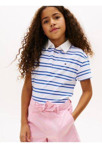 Polo Blanco Para Niña De Rugby De Piqué Con Corte Amplio Tommy Hilfiger Tommy Hilfiger