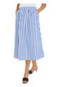 Falda Midi De Popelín Con Diseño De Rayas Mujer Azul Tommy Hilfiger de Tommy Hilfiger