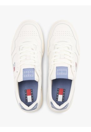 Tenis Azul De Cuero Color Block Tommy Hilfiger